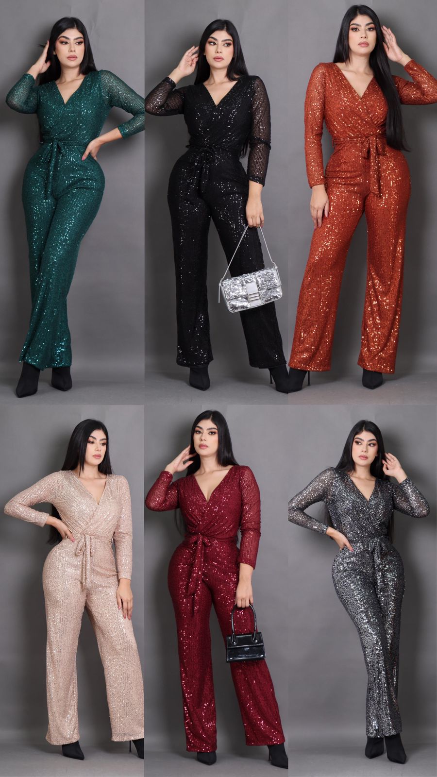 Palazzo Lentejuela Manga Larga