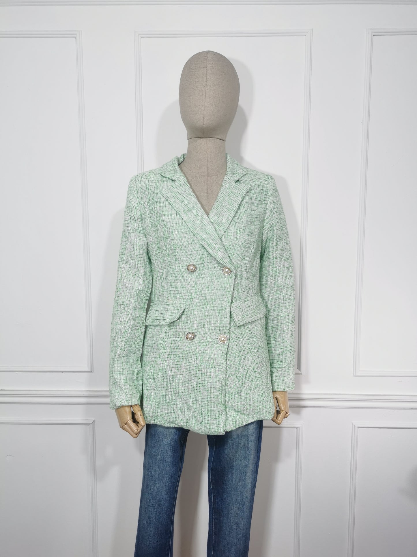 Blazer Botón Perla
