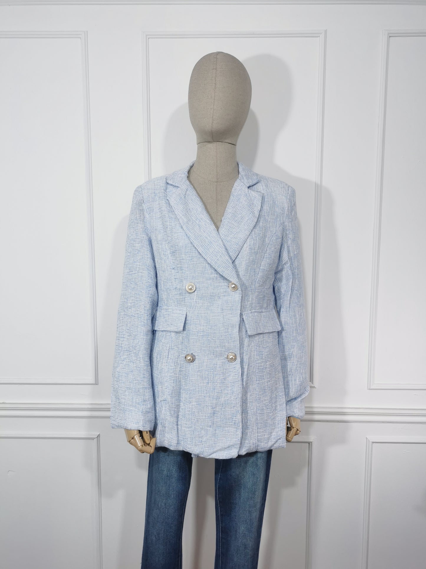 Blazer Botón Perla