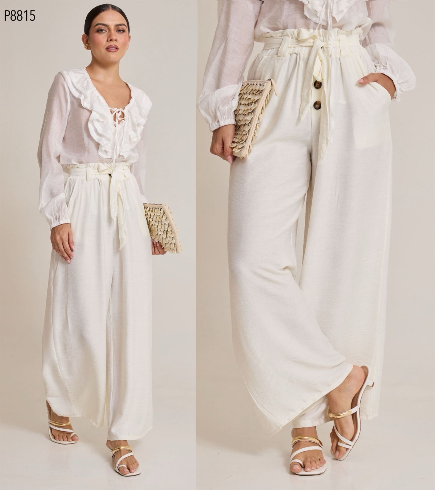 Pantalon tipo lino