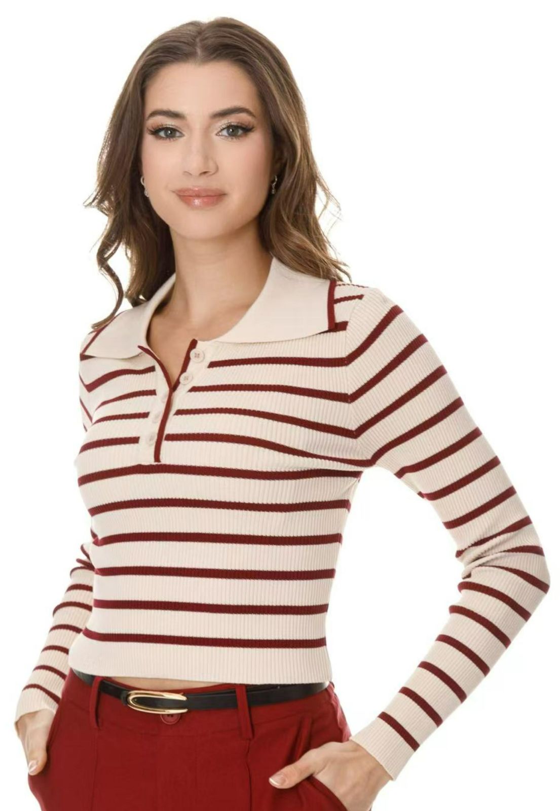 Blusa tejido punto rayada
