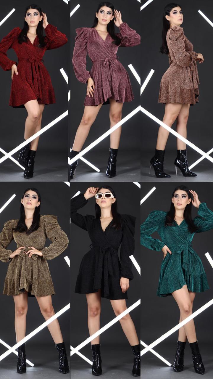 Vestido CS Abombado Brilloso