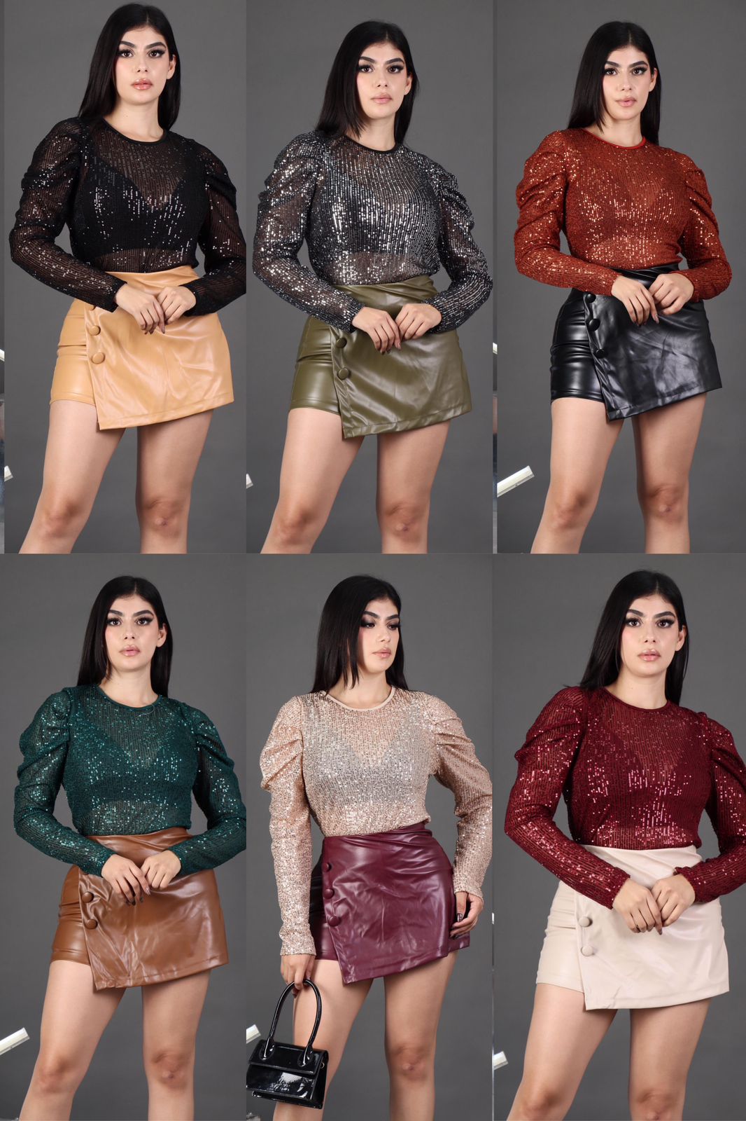 Con Lentejuelas Doradas Blusa Negra De Lentejuelas Blusa