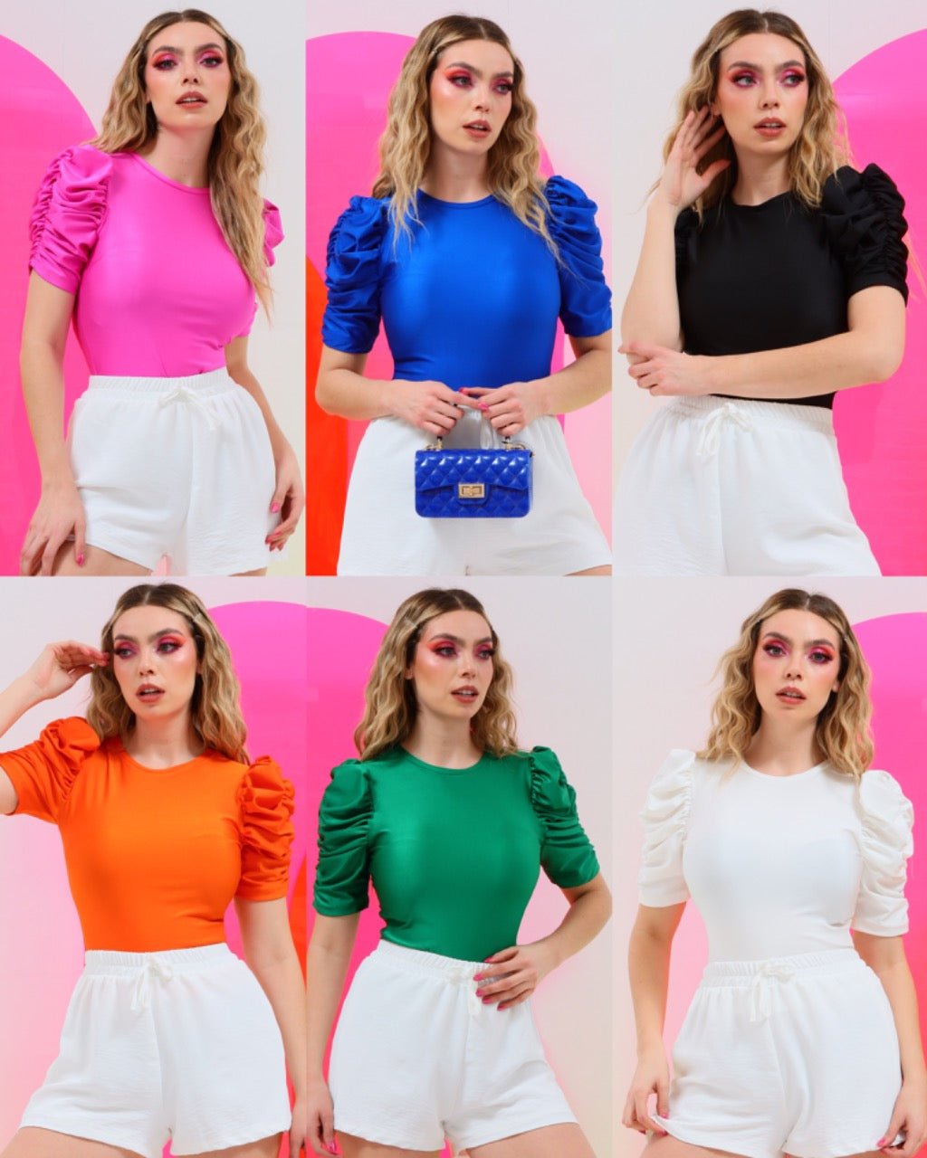 Blusa Basica Manga Corrugada