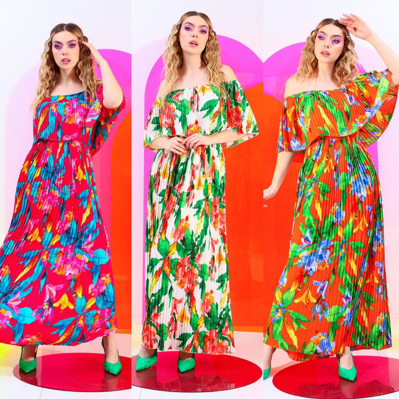 Vestido CS Plisado Campesino