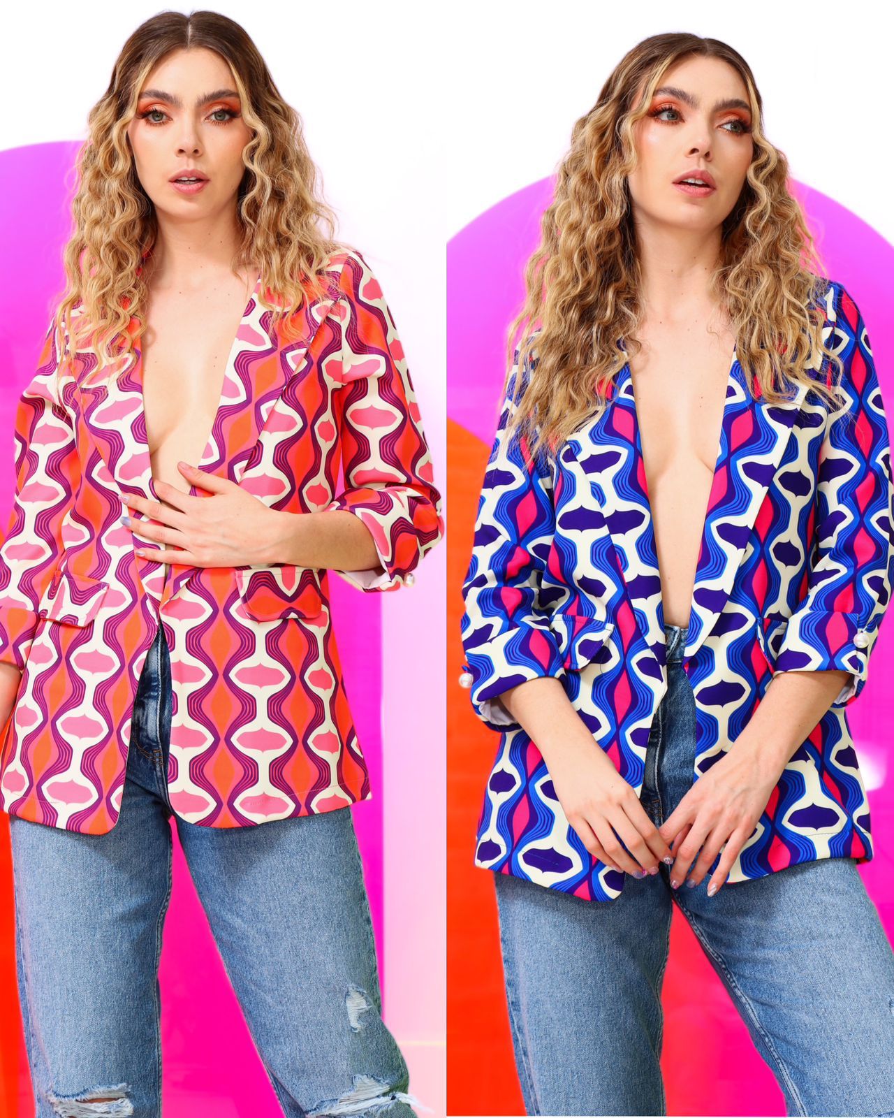 Blazer Perla Estampado