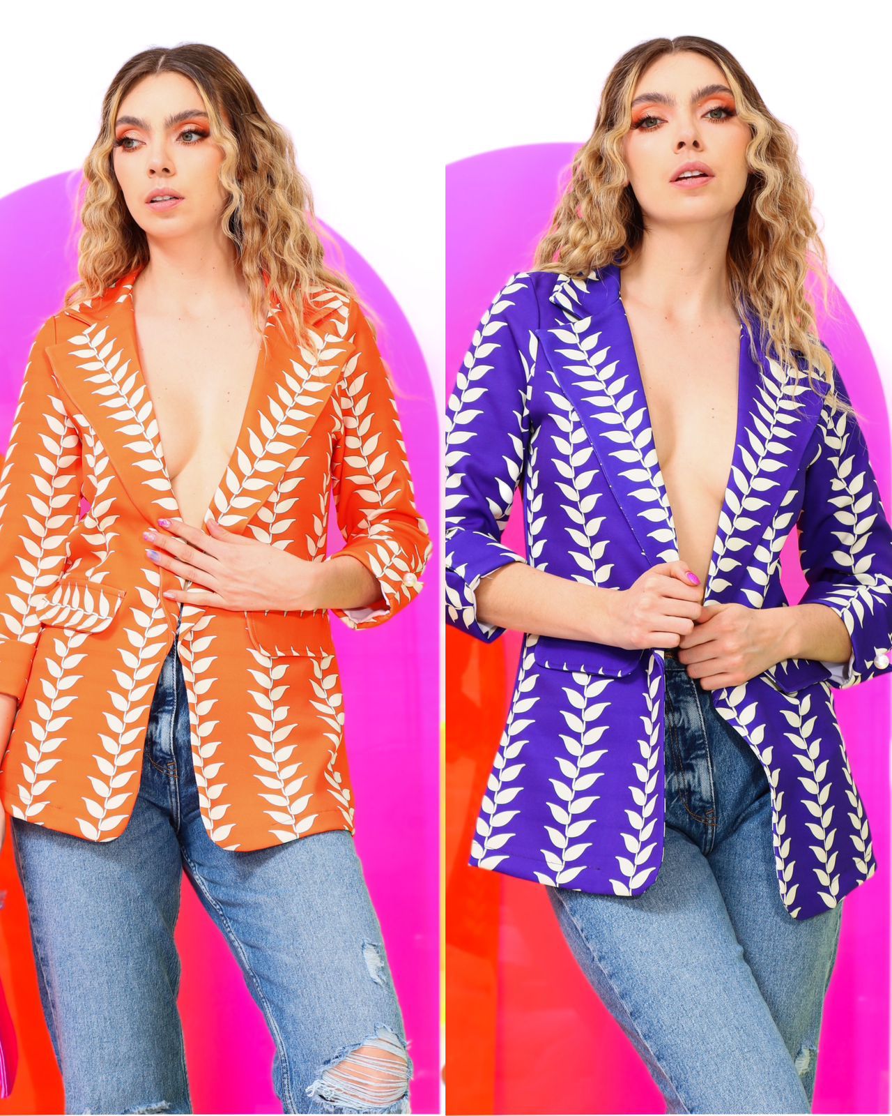 Blazer Perla Estampado