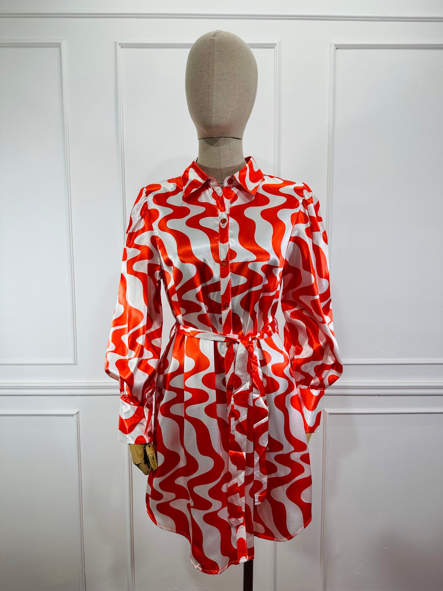 Vestido CS Camisero Corto Estampado