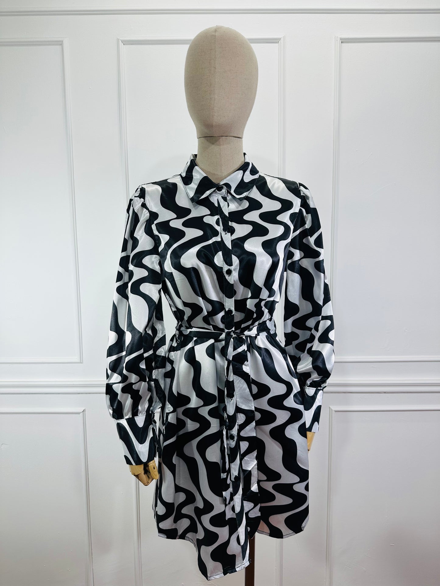 Vestido CS Camisero Corto Estampado