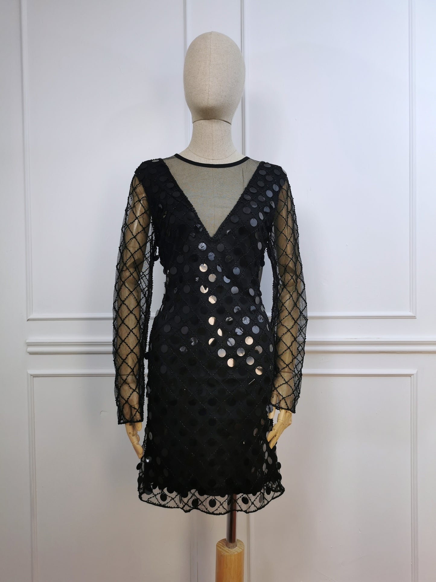 Vestido NCC Mia Manga Larga Lentejuelon