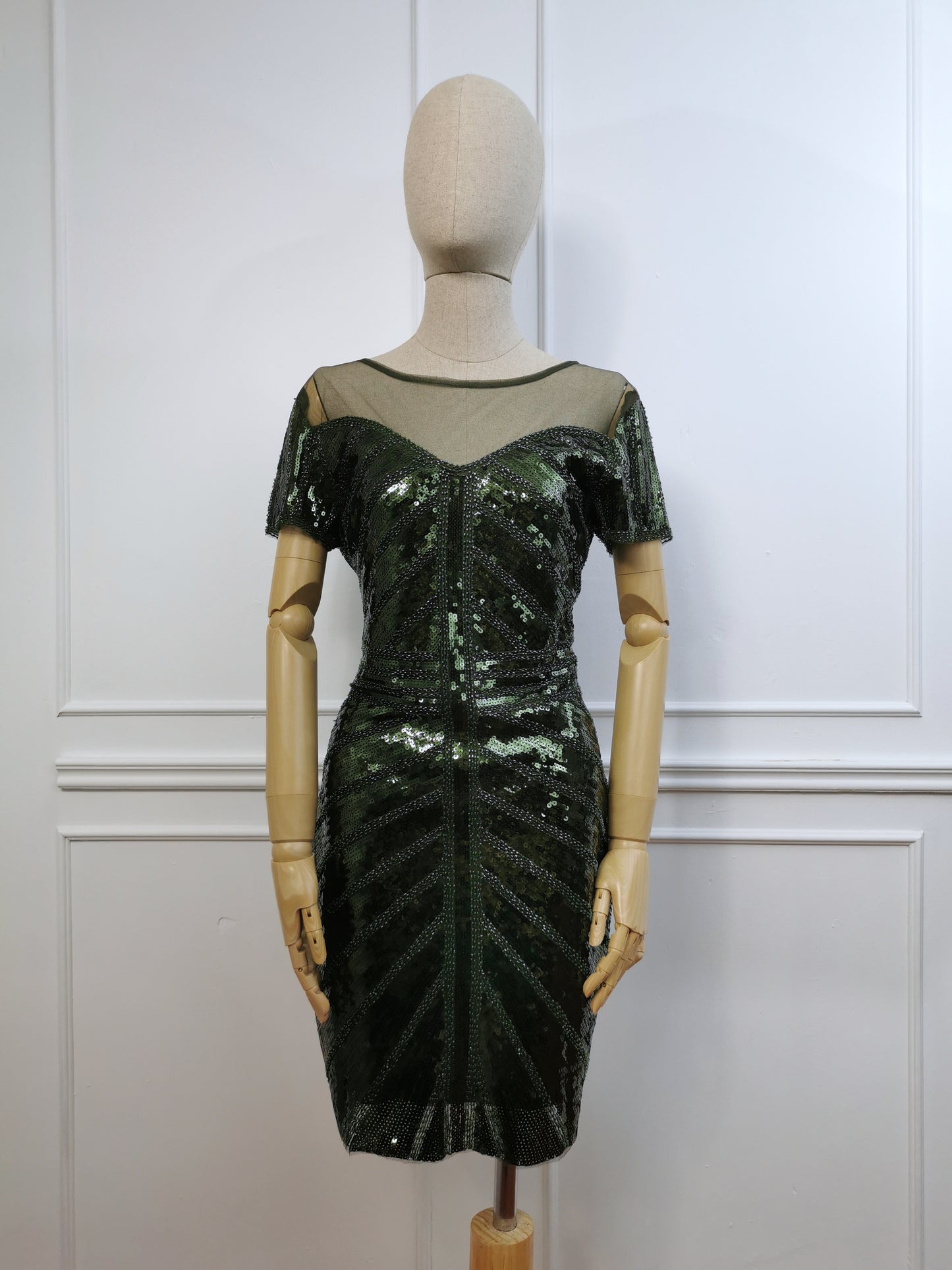 Vestido NCC Mia Manga Corta Lentejuela