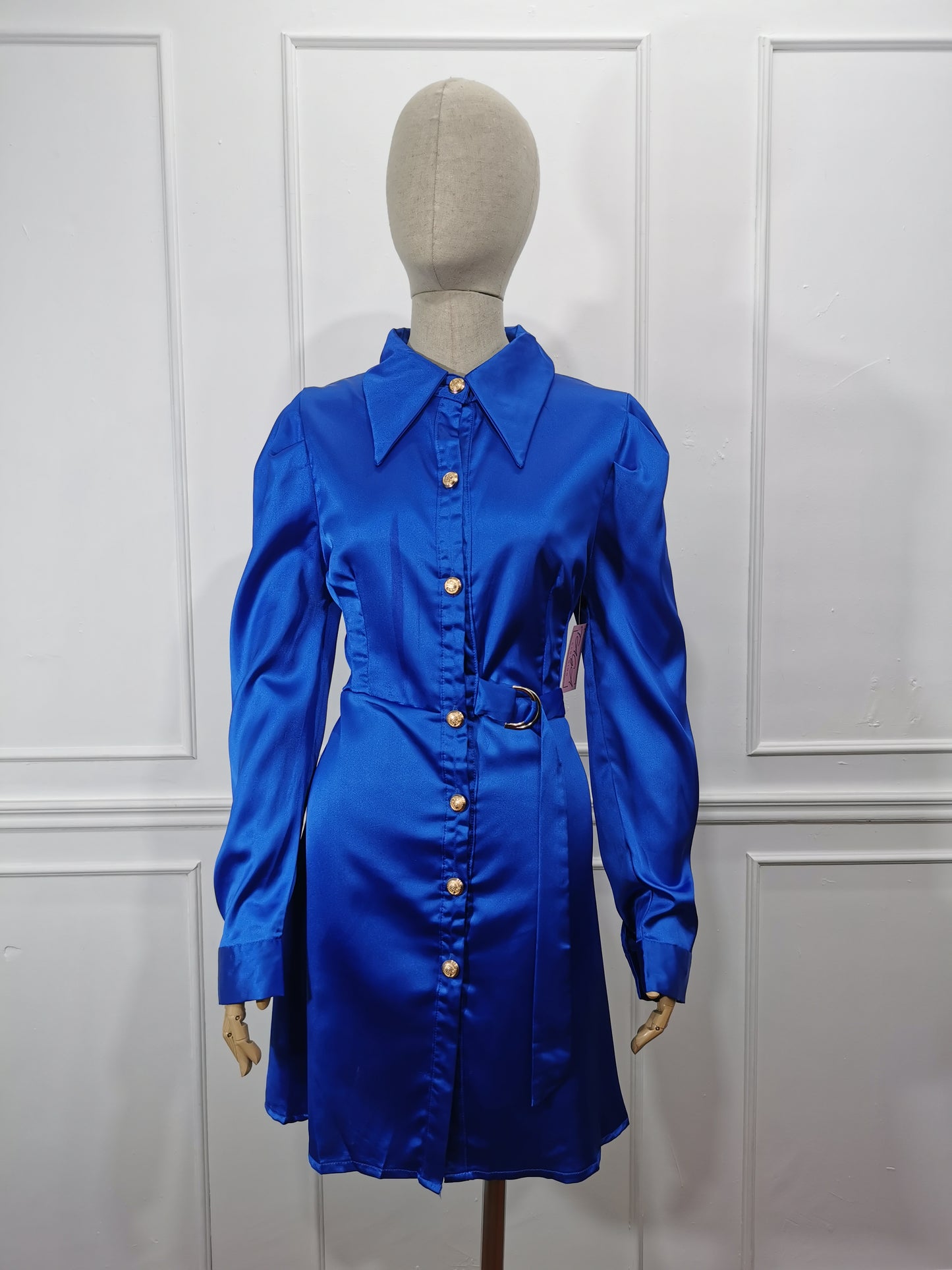 Vestido Cs Satin Botones
