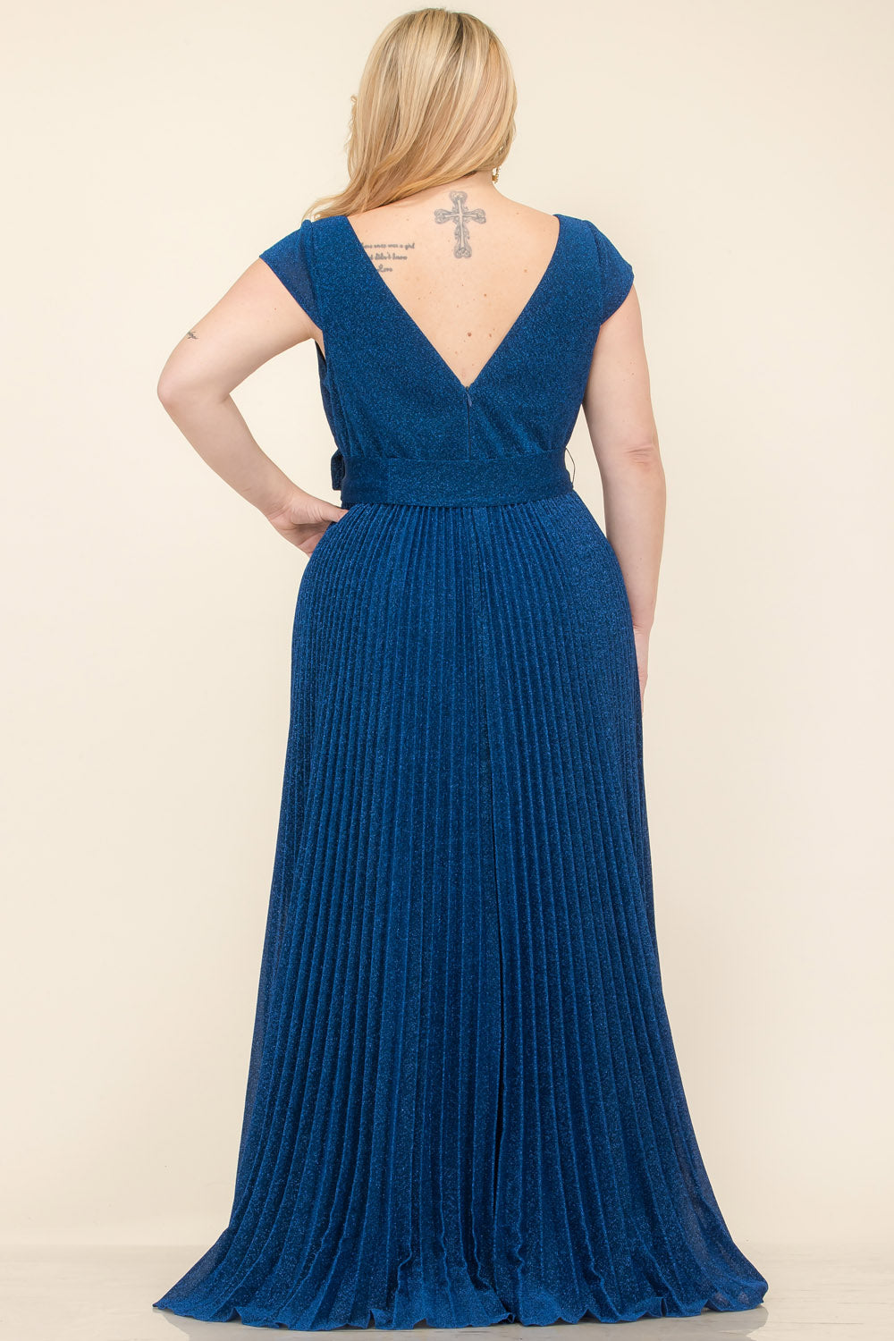 Vestido IMP Manga Corta Tableado