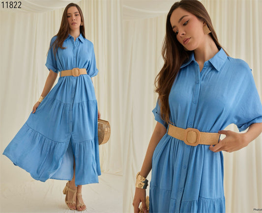 Vestido CS Cinturon Yute
