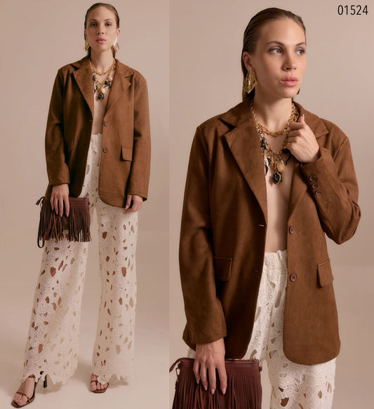 Blazer tipo gamuza